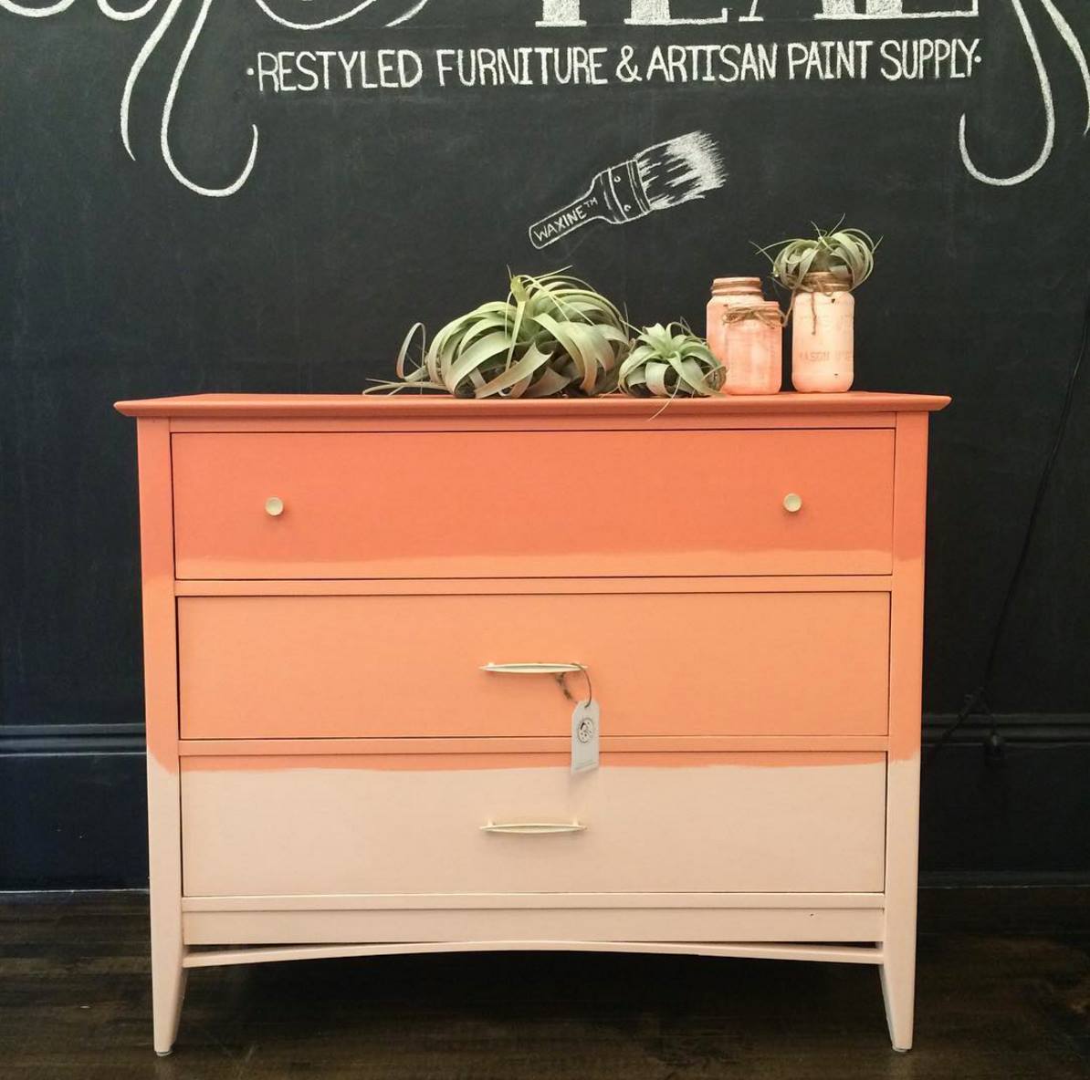 Ombre FAT Painted Dresser Chalkpaint