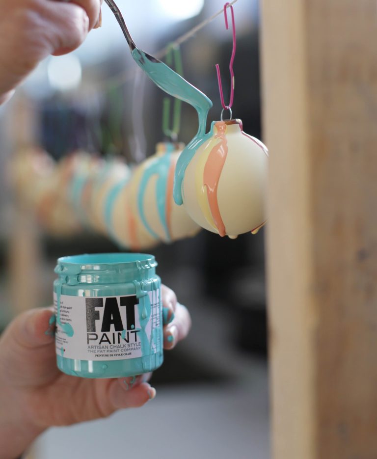 How To Create FATtastic Dipped Christmas Ornaments FAT Paint