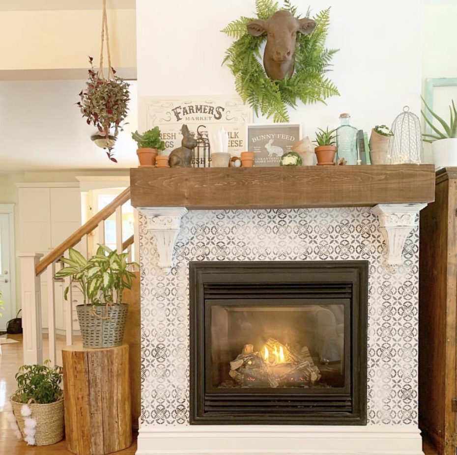 French Country Inspired Fireplace FAT Paint
